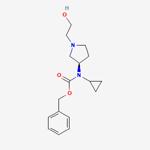 molecular formula C17H24N2O3 B7986774 Cyclopropyl-[(R)-1-(2-hydroxy-ethyl)-pyrrolidin-3-yl]-carbamic acid benzyl ester 