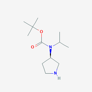 molecular formula C12H24N2O2 B7987135 Isopropyl-(R)-pyrrolidin-3-yl-carbamic acid tert-butyl ester 