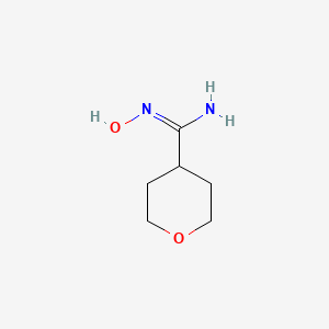 molecular formula C6H12N2O2 B7987229 N'-Hydroxytetrahydro-2H-pyran-4-carboximidamide 