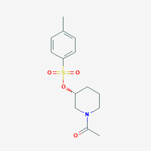 molecular formula C14H19NO4S B7987406 Toluene-4-sulfonic acid (R)-1-acetyl-piperidin-3-yl ester 
