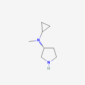 molecular formula C8H16N2 B7987464 Cyclopropyl-methyl-(R)-pyrrolidin-3-yl-amine 
