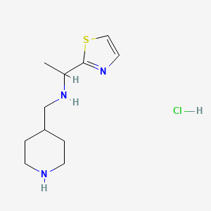 molecular formula C11H20ClN3S B7987481 Piperidin-4-ylmethyl-(1-thiazol-2-yl-ethyl)-amine hydrochloride CAS No. 1353954-34-3