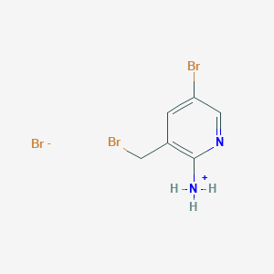 molecular formula C6H7Br3N2 B7987799 [5-bromo-3-(bromomethyl)pyridin-2-yl]azanium;bromide 