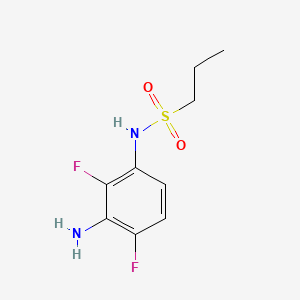 molecular formula C9H12F2N2O2S B7988010 N-(3-Amino-2,4-difluorophenyl)propane-1-sulfonamide CAS No. 1103234-57-6