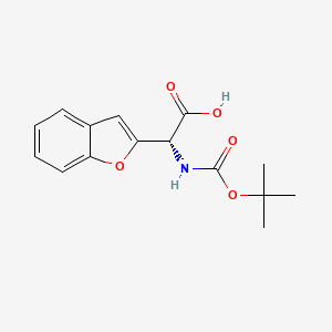 (R)-2-(Benzofuran-2-YL)-2-((tert-butoxycarbonyl)amino)acetic acid