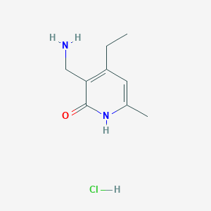3-(Aminomethyl)-4-ethyl-6-methylpyridin-2(1H)-one hydrochloride