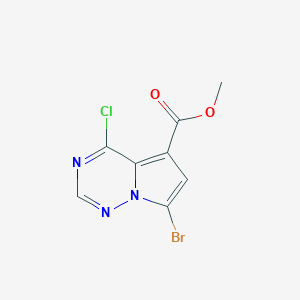 Methyl 7-bromo-4-chloropyrrolo[2,1-F][1,2,4]triazine-5-carboxylate