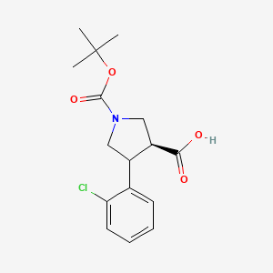 (3S)-1-(tert-Butoxycarbonyl)-4-(2-chlorophenyl)pyrrolidine-3-carboxylic acid