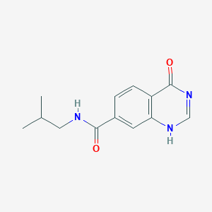 molecular formula C13H15N3O2 B7988151 N-(2-methylpropyl)-4-oxo-1H-quinazoline-7-carboxamide 