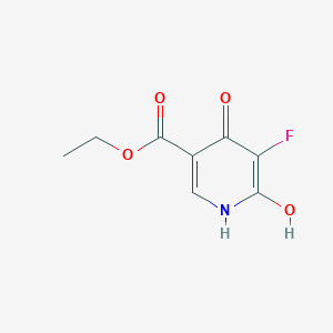molecular formula C8H8FNO4 B7988155 ethyl 5-fluoro-6-hydroxy-4-oxo-1H-pyridine-3-carboxylate 