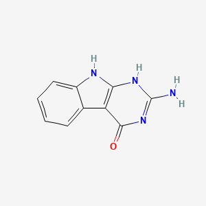molecular formula C10H8N4O B7988308 2-amino-1,9-dihydropyrimido[4,5-b]indol-4-one 