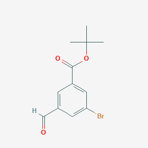 molecular formula C12H13BrO3 B7988348 Tert-butyl 3-bromo-5-formylbenzoate 