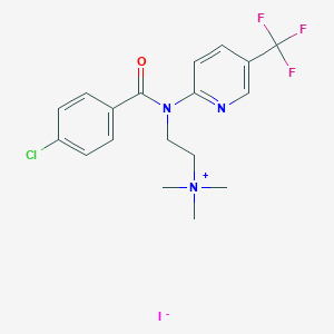 molecular formula C18H20ClF3IN3O B7988424 (2-[(4-Chlorobenzoyl)-(5-trifluoromethylpyridin-2-yl)amino]-ethyl)-trimethyl-ammonium Iodide 