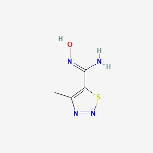 molecular formula C4H6N4OS B7988436 n-Hydroxy-4-methyl-[1,2,3]thiadiazole-5-carboxamidine 