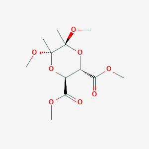 molecular formula C12H20O8 B7988741 dimethyl (2S,3S,5S,6S)-5,6-dimethoxy-5,6-dimethyl-1,4-dioxane-2,3-dicarboxylate 