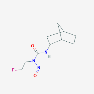molecular formula C10H16FN3O2 B079891 1-(2-Fluoroethyl)-3-(2-norbornyl)-1-nitrosourea CAS No. 13908-95-7