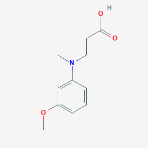 molecular formula C11H15NO3 B079892 3-[(3-Methoxy-phenyl)-methyl-amino]-propionic acid CAS No. 14055-88-0