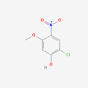 molecular formula C7H6ClNO4 B7989485 2-Chloro-5-methoxy-4-nitrophenol 