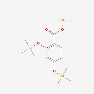 molecular formula C16H30O4Si3 B079897 Benzoic acid, 2,4-bis[(trimethylsilyl)oxy]-, trimethylsilyl ester CAS No. 10586-16-0