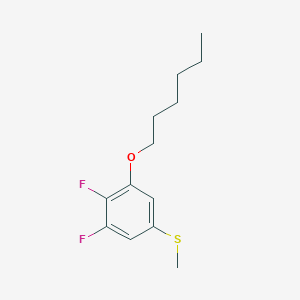 molecular formula C13H18F2OS B7989824 (3,4-Difluoro-5-(hexyloxy)phenyl)(methyl)sulfane 