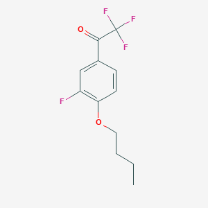 molecular formula C12H12F4O2 B7989862 1-(4-Butoxy-3-fluorophenyl)-2,2,2-trifluoroethanone 