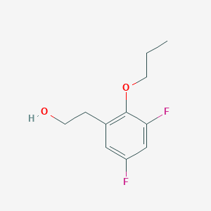 molecular formula C11H14F2O2 B7989914 2-(3,5-Difluoro-2-propoxyphenyl)ethanol 