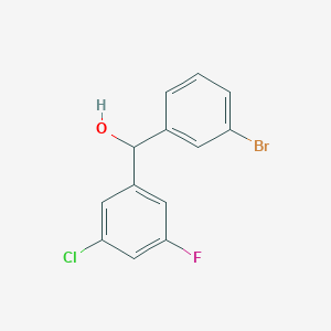 molecular formula C13H9BrClFO B7989994 (3-Bromophenyl)(3-chloro-5-fluorophenyl)methanol 