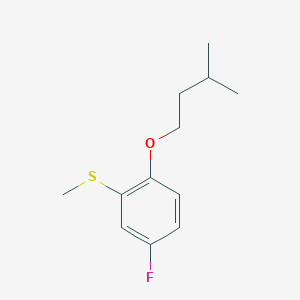 molecular formula C12H17FOS B7990061 (5-Fluoro-2-(isopentyloxy)phenyl)(methyl)sulfane 