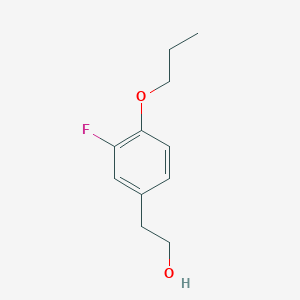 molecular formula C11H15FO2 B7990690 2-(3-Fluoro-4-propoxyphenyl)ethanol 