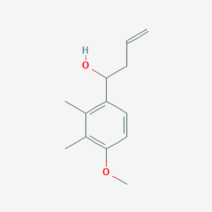 molecular formula C13H18O2 B7990999 1-(4-Methoxy-2,3-dimethylphenyl)but-3-en-1-ol 