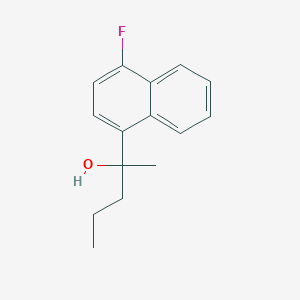 molecular formula C15H17FO B7991308 2-(4-Fluoronaphthalen-1-yl)pentan-2-ol 