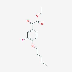 molecular formula C15H19FO4 B7991509 Ethyl 3-fluoro-4-n-pentoxybenzoylformate 