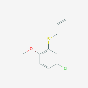 molecular formula C10H11ClOS B7991934 1-Allylsulfanyl-3-chloro-6-methoxybenzene 