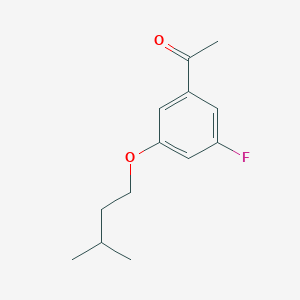 molecular formula C13H17FO2 B7992159 1-(3-Fluoro-5-(isopentyloxy)phenyl)ethanone 