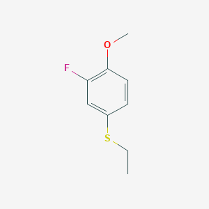 molecular formula C9H11FOS B7992229 Ethyl 3-fluoro-4-methoxyphenyl sulfide CAS No. 1314903-63-3