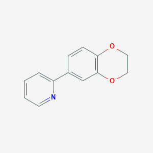 molecular formula C13H11NO2 B7992286 2-(2,3-Dihydrobenzo[b][1,4]dioxin-6-yl)pyridine 