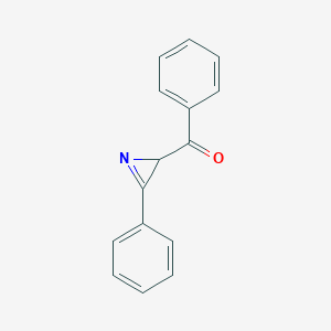molecular formula C15H11NO B079933 Methanone, phenyl(3-phenyl-2H-azirin-2-yl)- CAS No. 10403-54-0