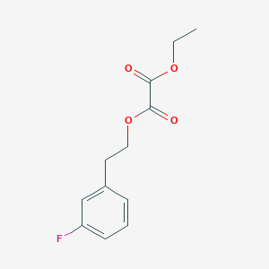 molecular formula C12H13FO4 B7993583 O2-Ethyl O1-[2-(3-fluorophenyl)ethyl] oxalate 