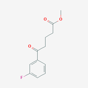 molecular formula C12H13FO3 B7994232 Methyl 5-(3-fluorophenyl)-5-oxovalerate 