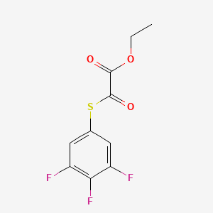 molecular formula C10H7F3O3S B7994819 Ethyl 2-oxo-2-((3,4,5-trifluorophenyl)thio)acetate 
