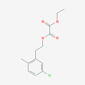 molecular formula C13H15ClO4 B7994847 O1-[2-(3-Chloro-6-methylphenyl)ethyl] O2-ethyl oxalate 