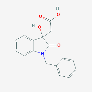 molecular formula C17H15NO4 B079954 (1-Benzyl-3-hydroxy-2-oxo-2,3-dihydro-1H-indol-3-yl)-acetic acid CAS No. 13672-23-6
