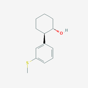 molecular formula C13H18OS B7995574 trans-2-(3-Methylthiophenyl)cyclohexanol 