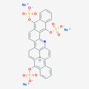 molecular formula C31H14NNa3O12S3 B079960 Trisodium anthra(2,1,9-mna)naphth(2,3-h)acridine-5,10,15-triyl tris(sulphate) CAS No. 13390-52-8