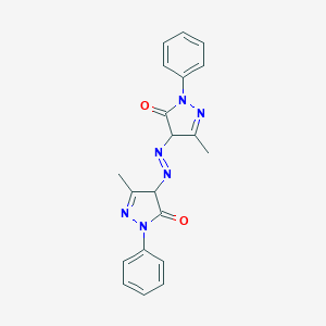 molecular formula C20H18N6O2 B079969 2-Pyrazolin-5-one, 4,4'-azobis[3-methyl-1-phenyl- CAS No. 13615-29-7