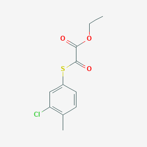 molecular formula C11H11ClO3S B7998466 Ethyl 2-((3-chloro-4-methylphenyl)thio)-2-oxoacetate 