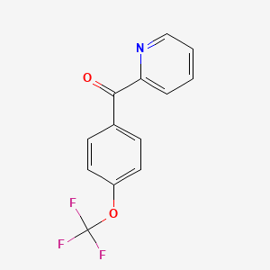 molecular formula C13H8F3NO2 B7998991 Pyridin-2-yl(4-(trifluoromethoxy)phenyl)methanone 