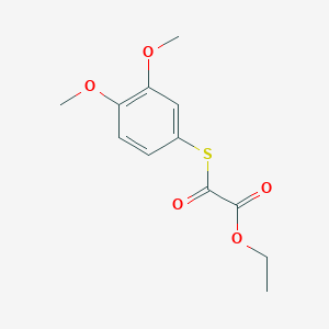 molecular formula C12H14O5S B7999024 Ethyl 2-((3,4-dimethoxyphenyl)thio)-2-oxoacetate CAS No. 1443312-58-0