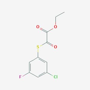 molecular formula C10H8ClFO3S B8000301 Ethyl 2-((3-chloro-5-fluorophenyl)thio)-2-oxoacetate CAS No. 1443342-99-1