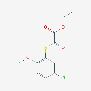 molecular formula C11H11ClO4S B8000370 Ethyl 2-((5-chloro-2-methoxyphenyl)thio)-2-oxoacetate 